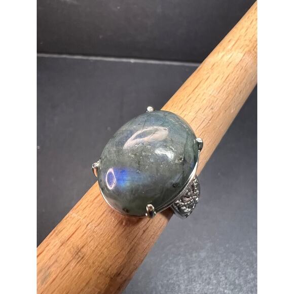 NEW Labradorite stainless steel ring size 7 - Picture 11 of 16